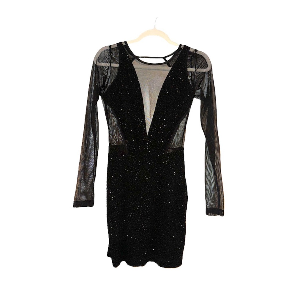 Y2K Mystic New Years Mesh Sequin Dress